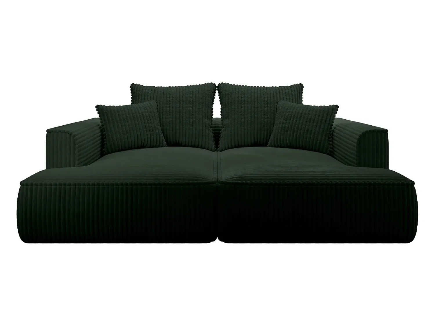 Vente-unique Sofá de 3 lugares assento profundo em veludo canelado grosso design PINETA^ Sofá