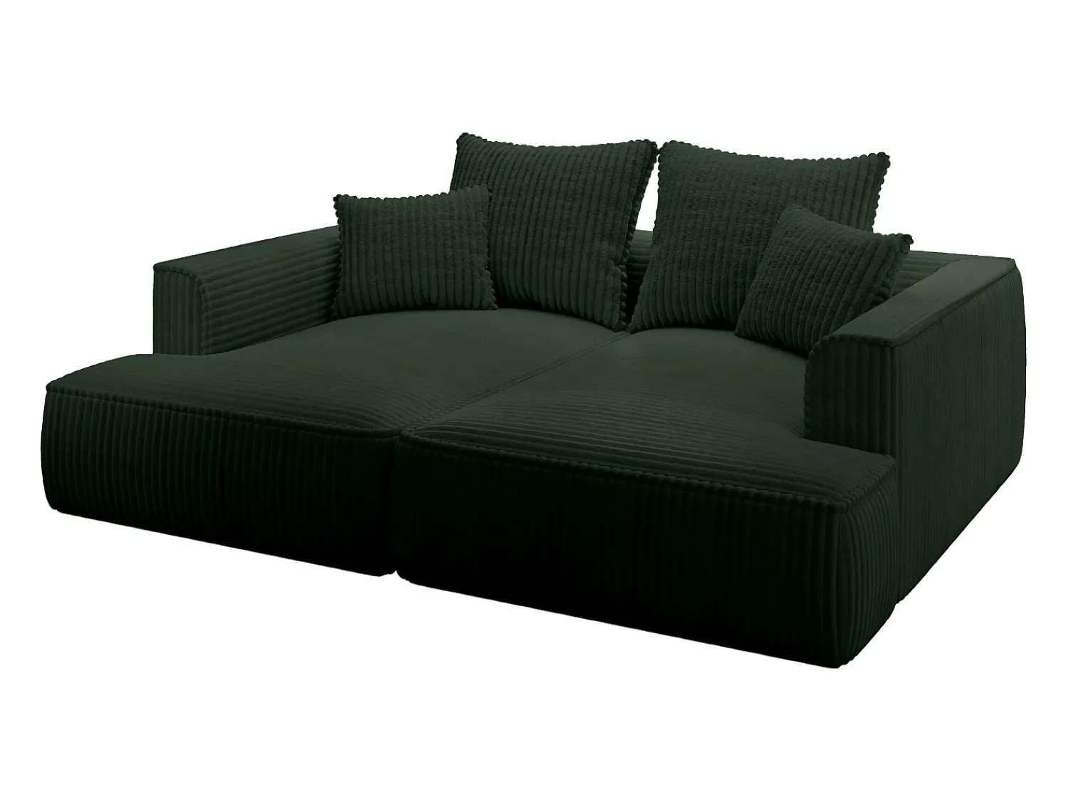 Vente-unique Sofá de 3 lugares assento profundo em veludo canelado grosso design PINETA^ Sofá