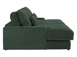 Vente-unique Sofá de 3 lugares assento profundo veludo canelado grosso verde-pinho CALAZO^ Sofá