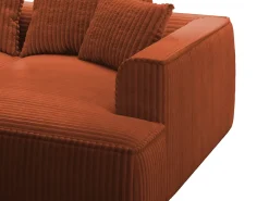 Vente-unique Sofá de 3 lugares assento profundo em veludo canelado grosso design PINETA^ Sofá