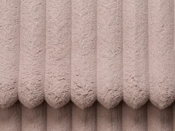 Vente-unique Sofá de 3 lugares assento profundo em veludo canelado grosso cor-de- pó design PINETA^ Sofá