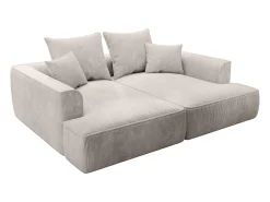 Sofá*Vente-unique Sofá de 3 lugares assento profundo veludo canelado design PINETA Bege