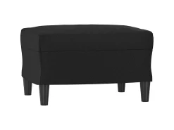 Best Sofá de 3 lugares c/ apoio de pés 180 cm couro artificial PT653610 Preto