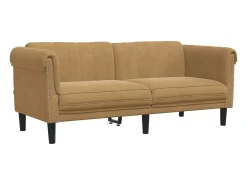Sofá| Sofá de 2 lugares camurça artificial PT807620 Castanho