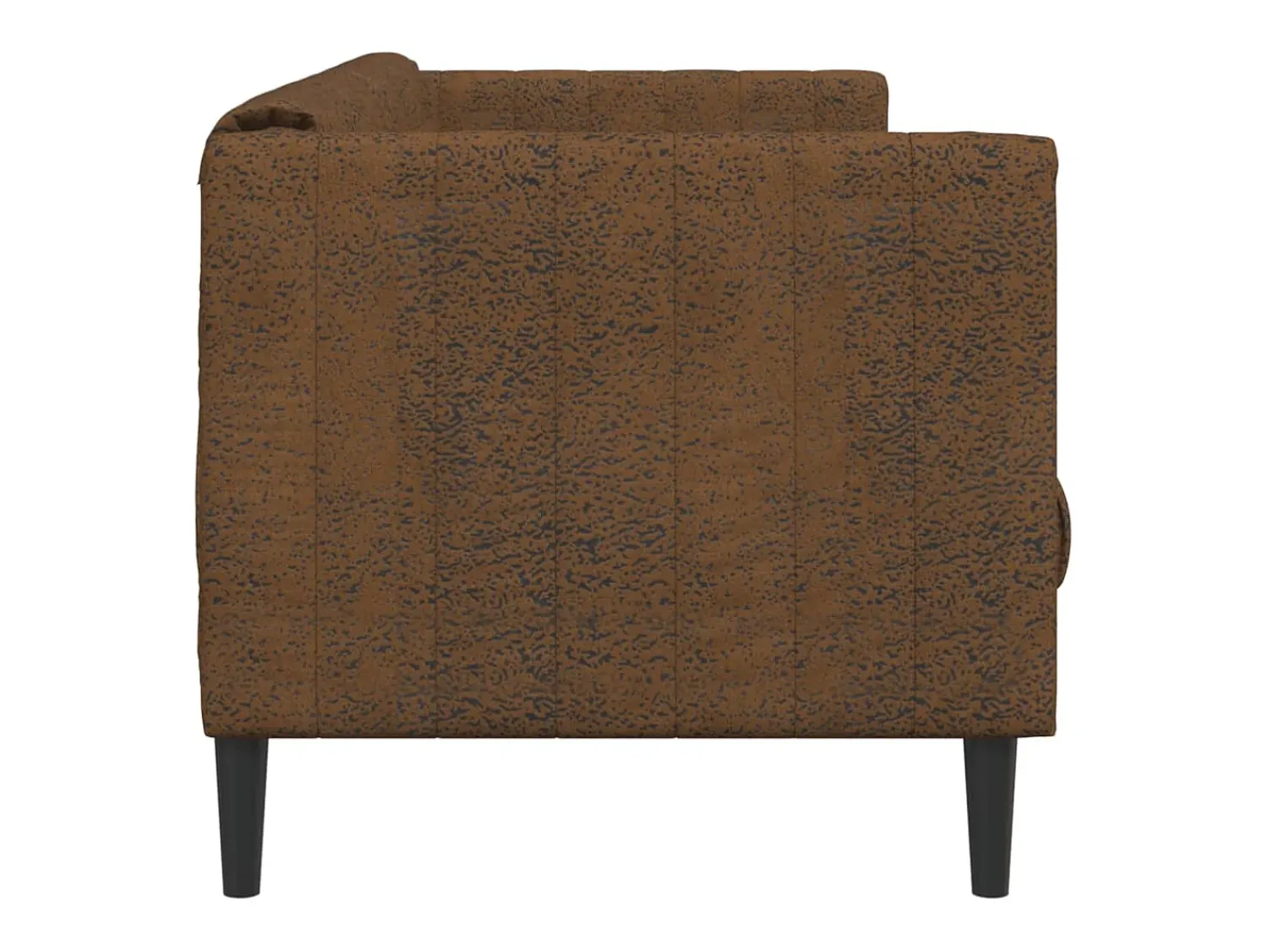 Clearance vidaxl Sofá de 2 lugares camurça artificial Castanho
