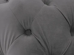 Sofá*Vente-unique Sofá de 2 lugares chesterfield em veludo antracite e pés em metal EDWINA Cinza antracite