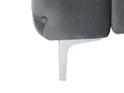 Sofá*Vente-unique Sofá de 2 lugares chesterfield em veludo antracite e pés em metal EDWINA Cinza antracite