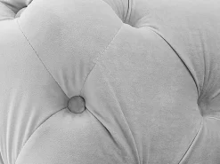 Sofá|Vente-unique Sofá de 2 lugares chesterfield em veludo cinza-claro e pés em metal EDWINA Cinzento claro