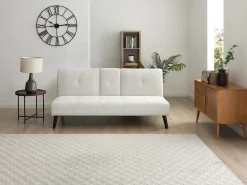 Sofá|Vente-unique Sofá de 3 lugares click-clack em tecido com mesa CLOSIPA Bege