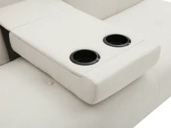 Sofá|Vente-unique Sofá de 3 lugares click-clack em tecido com mesa CLOSIPA Bege
