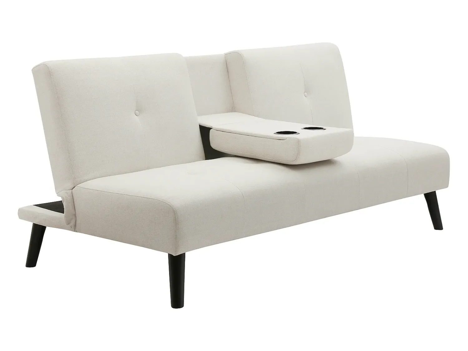 Sofá|Vente-unique Sofá de 3 lugares click-clack em tecido com mesa CLOSIPA Bege