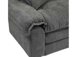 Discount Hauss Spole Sofá de 2 lugares com almofadas de camada dupla - Tecido chenille Cinzento
