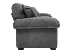 Discount Hauss Spole Sofá de 2 lugares com almofadas de camada dupla - Tecido chenille Cinzento