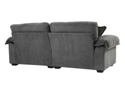 Discount Hauss Spole Sofá de 2 lugares com almofadas de camada dupla - Tecido chenille Cinzento