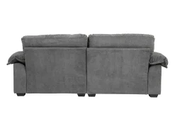 Discount Hauss Spole Sofá de 2 lugares com almofadas de camada dupla - Tecido chenille Cinzento