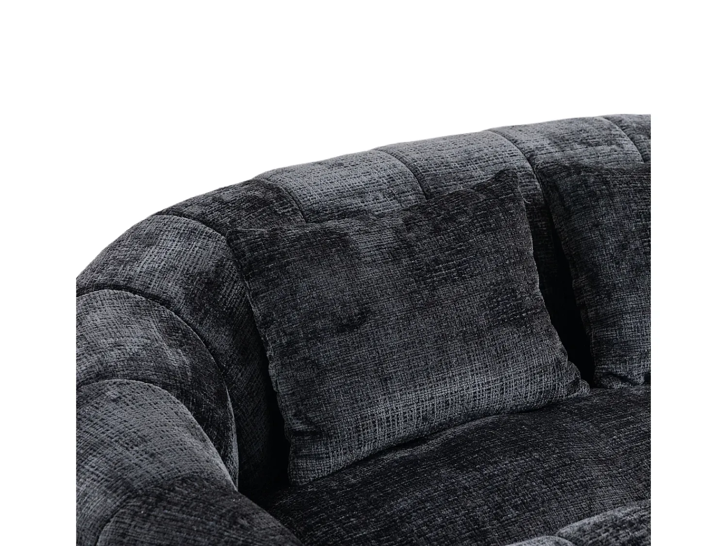Hauss Spole Sofá de 2 lugares com almofada - Sofá para adultos e crianças - Tecido chenille^ Sofá