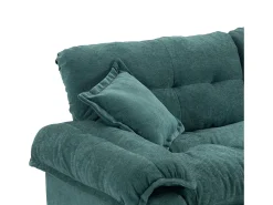 Sale Hauss Spole Sofá de 2 lugares com almofadas de camada dupla - Tecido chenille Verde