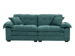 Sale Hauss Spole Sofá de 2 lugares com almofadas de camada dupla - Tecido chenille Verde