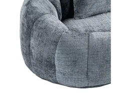 Sofá*Hauss Spole Sofá de 2 lugares com almofada - Sofá para adultos e crianças - Tecido chenille Cinzento