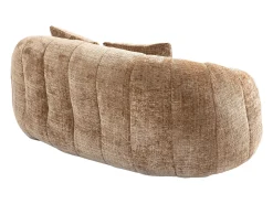 Hauss Spole Sofá de 2 lugares com almofada - Sofá para adultos e crianças - Tecido chenille cor café^ Sofá