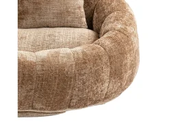 Hauss Spole Sofá de 2 lugares com almofada - Sofá para adultos e crianças - Tecido chenille cor café^ Sofá