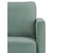 Sofá|CosmoLiving by Cosmopolitan Sofá de 3 lugares com almofadas de veludo Verde