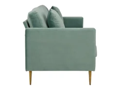 Sofá|CosmoLiving by Cosmopolitan Sofá de 3 lugares com almofadas de veludo Verde