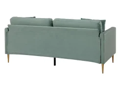 Sofá|CosmoLiving by Cosmopolitan Sofá de 3 lugares com almofadas de veludo Verde