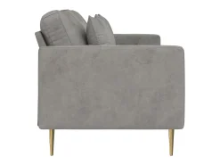 Sofá|CosmoLiving by Cosmopolitan Sofá de 3 lugares com almofadas de veludo Cinzento