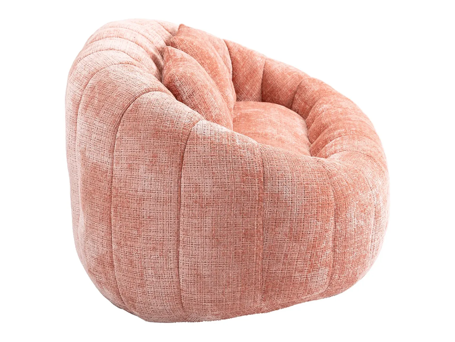 Online Hauss Spole Sofá de 2 lugares com almofada - Sofá para adultos e crianças - Tecido chenille Rosa