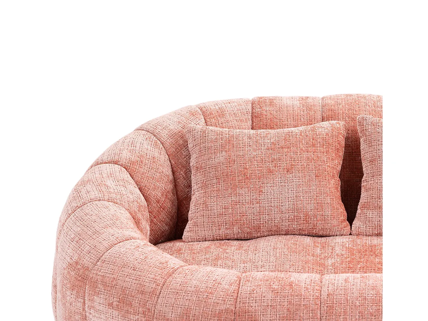 Online Hauss Spole Sofá de 2 lugares com almofada - Sofá para adultos e crianças - Tecido chenille Rosa