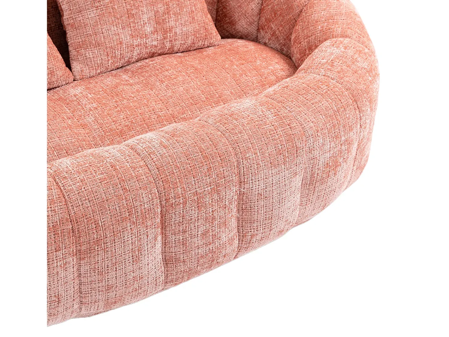 Online Hauss Spole Sofá de 2 lugares com almofada - Sofá para adultos e crianças - Tecido chenille Rosa