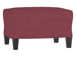 Sofá| Sofá de 3 lugares com apoio de pés 180 cm tecido tinto PT612688 Vermelho