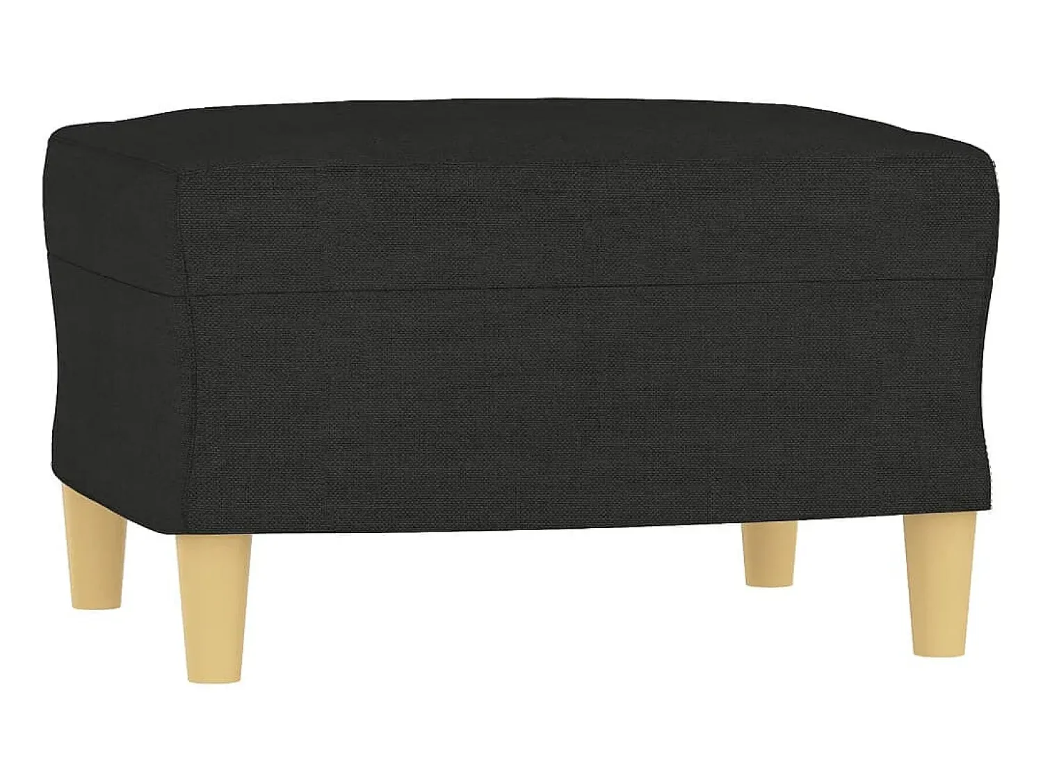 Sofá* Sofá de 3 lugares com apoio de pés 180 cm tecido PT799235 Preto