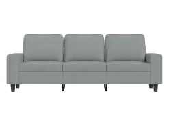 Discount Sofá de 3 lugares com apoio de pés 180 cm tecido cinzento-claro PT314869 Cinzento claro