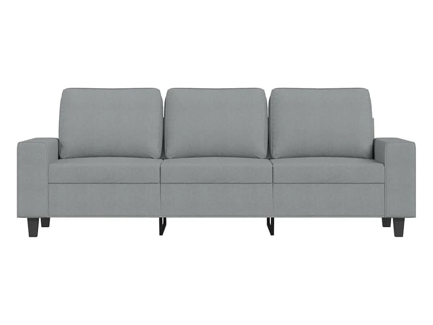 Discount Sofá de 3 lugares com apoio de pés 180 cm tecido cinzento-claro PT314869 Cinzento claro