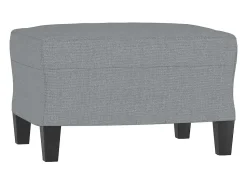 Discount Sofá de 3 lugares com apoio de pés 180 cm tecido cinzento-claro PT314869 Cinzento claro