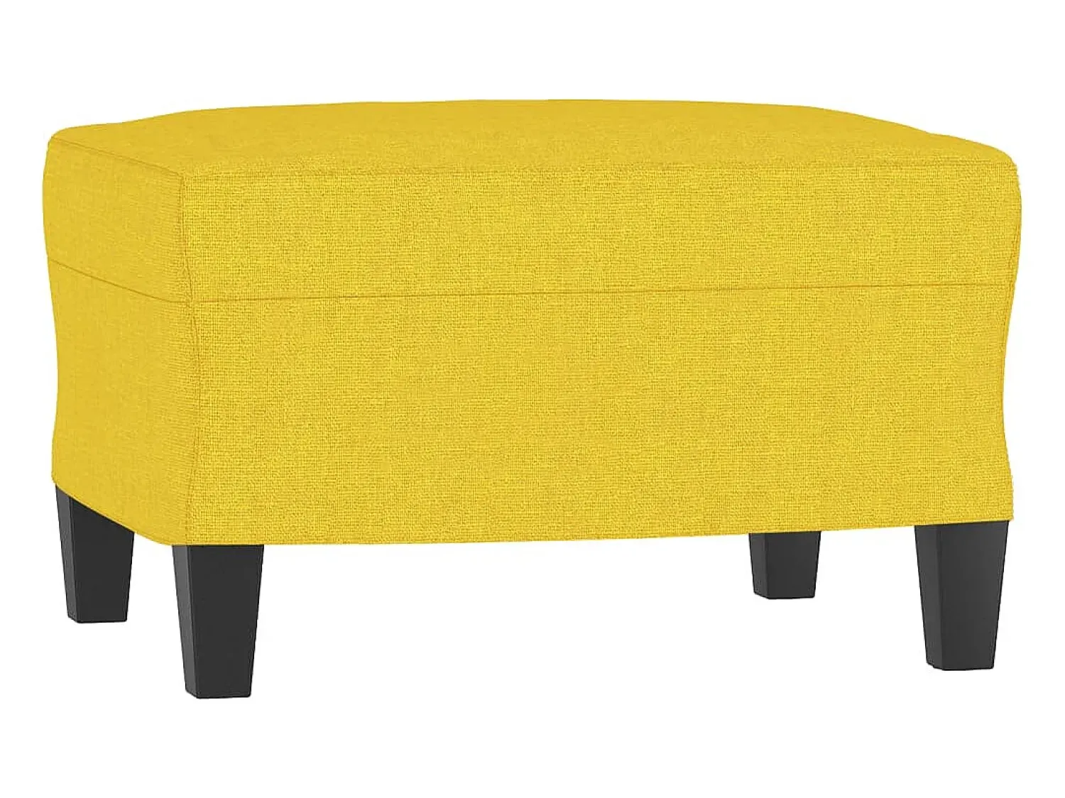 Sofá|vidaxl Sofá de 3 lugares com apoio de pés 180 cm tecido -claro Amarelo