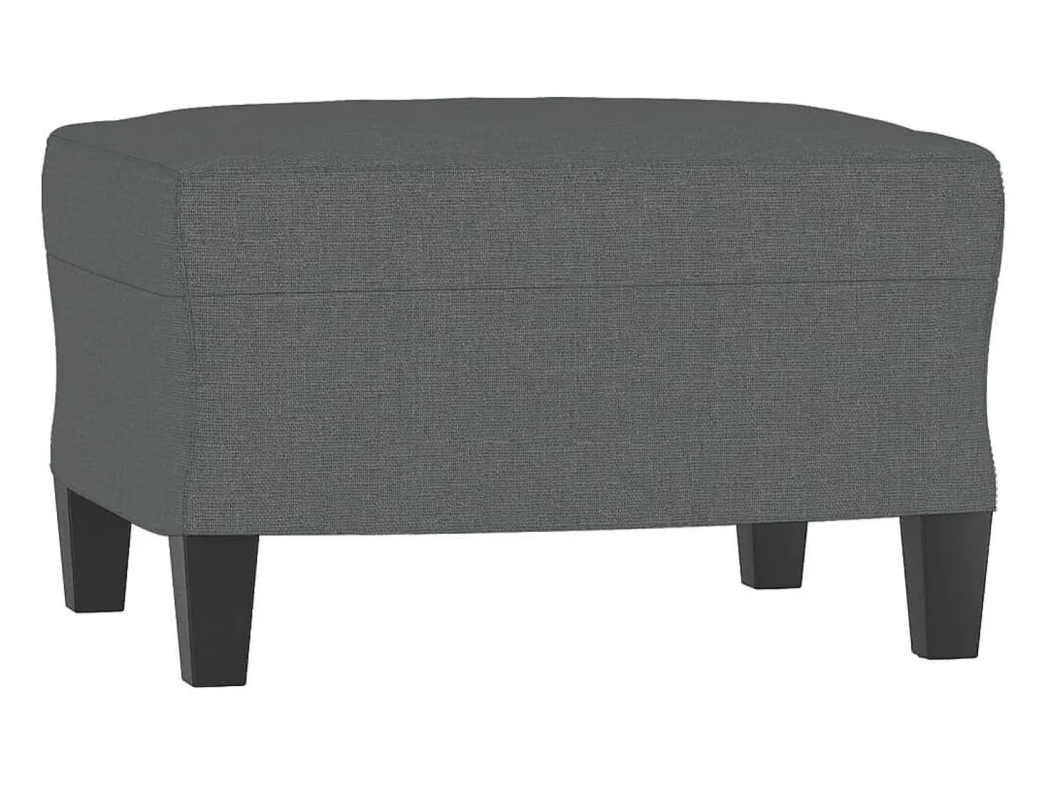 Sofá|vidaxl Sofá de 3 lugares com apoio de pés 180 cm tecido cinza-escuro Cinzento