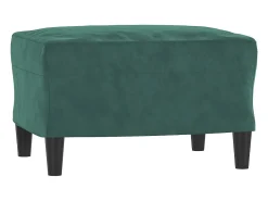 Sofá* Sofá de 3 lugares com apoio de pés 180 cm veludo -escuro PT808937 Verde