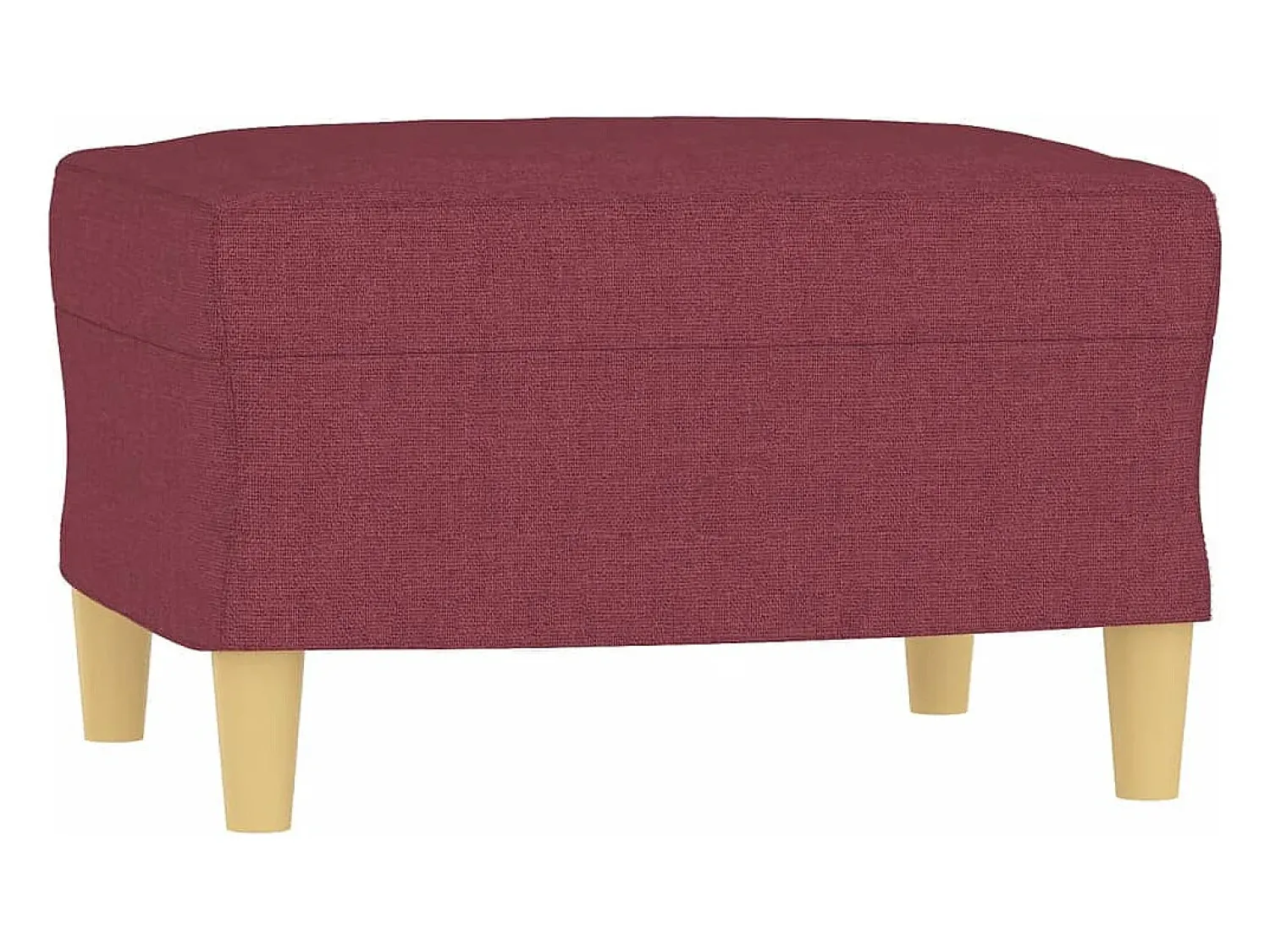 vidaxl Sofá de 3 lugares com apoio de pés 180 cm tecido tinto^ Sofá