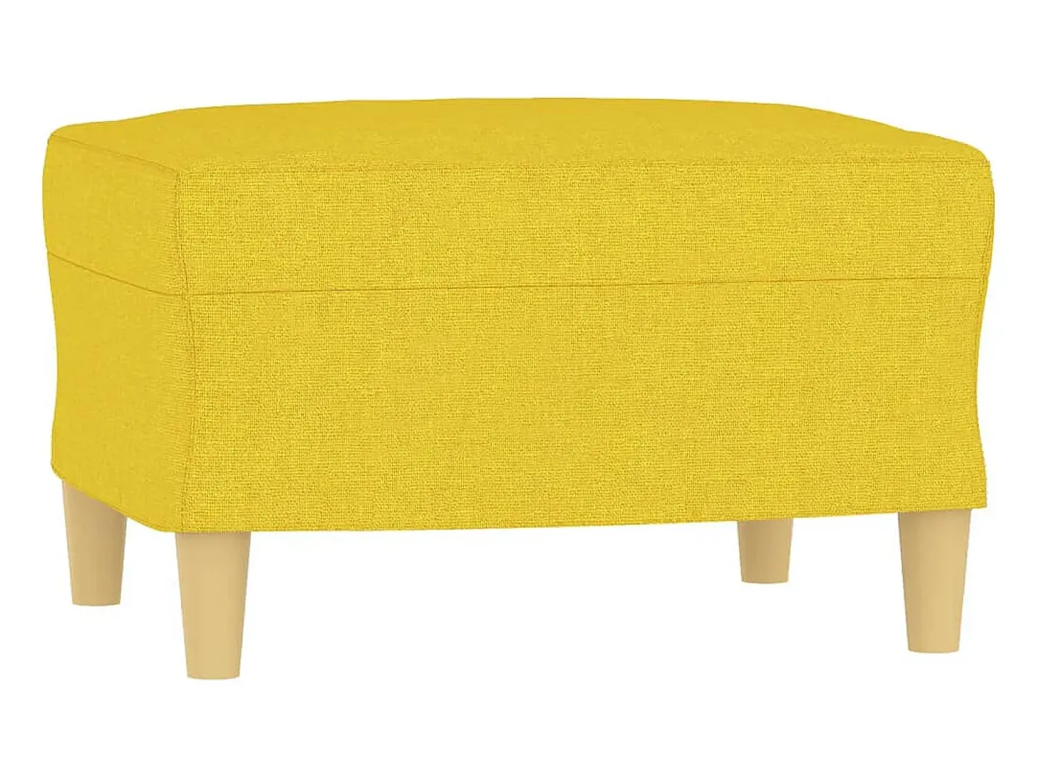 Sofá| Sofá de 3 lugares com apoio de pés 180 cm tecido -claro PT600409 Amarelo