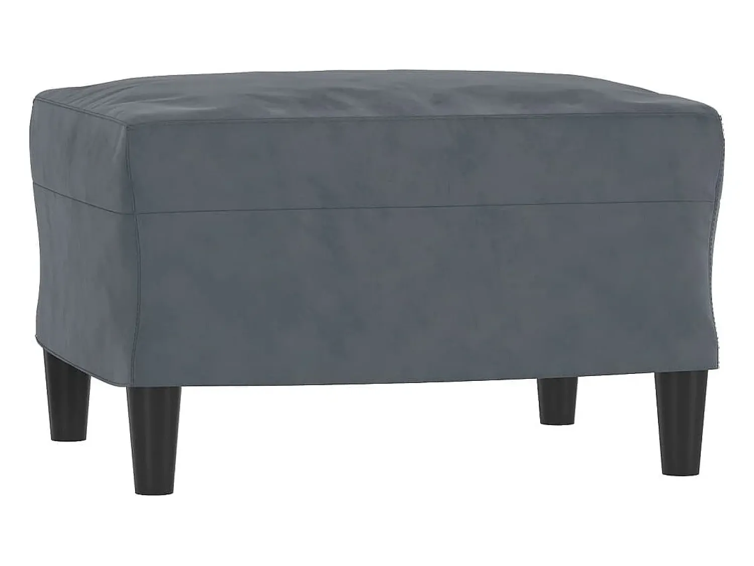 Sofá de 3 lugares com apoio de pés 180 cm veludo cinza-escuro PT811282^ Sofá