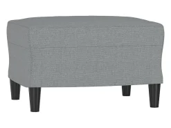 Sofá* Sofá de 3 lugares com apoio de pés 180 cm tecido -claro PT329435 Cinzento