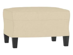 Sofá| Sofá de 3 lugares com apoio de pés 180 cm tecido cor PT158914 Creme