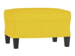 Sofá* Sofá de 3 lugares com apoio de pés 180 cm tecido -claro PT704149 Amarelo