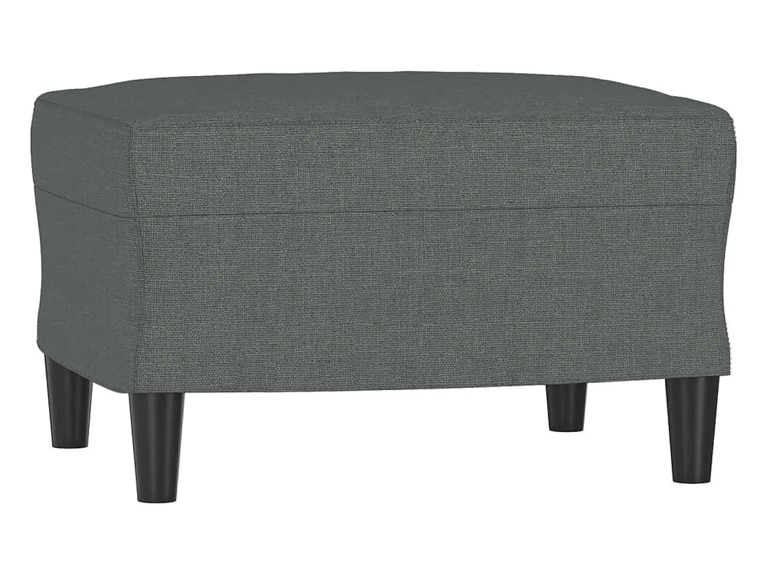 Sofá de 3 lugares com apoio de pés 180 cm tecido cinza-escuro PT847900^ Sofá