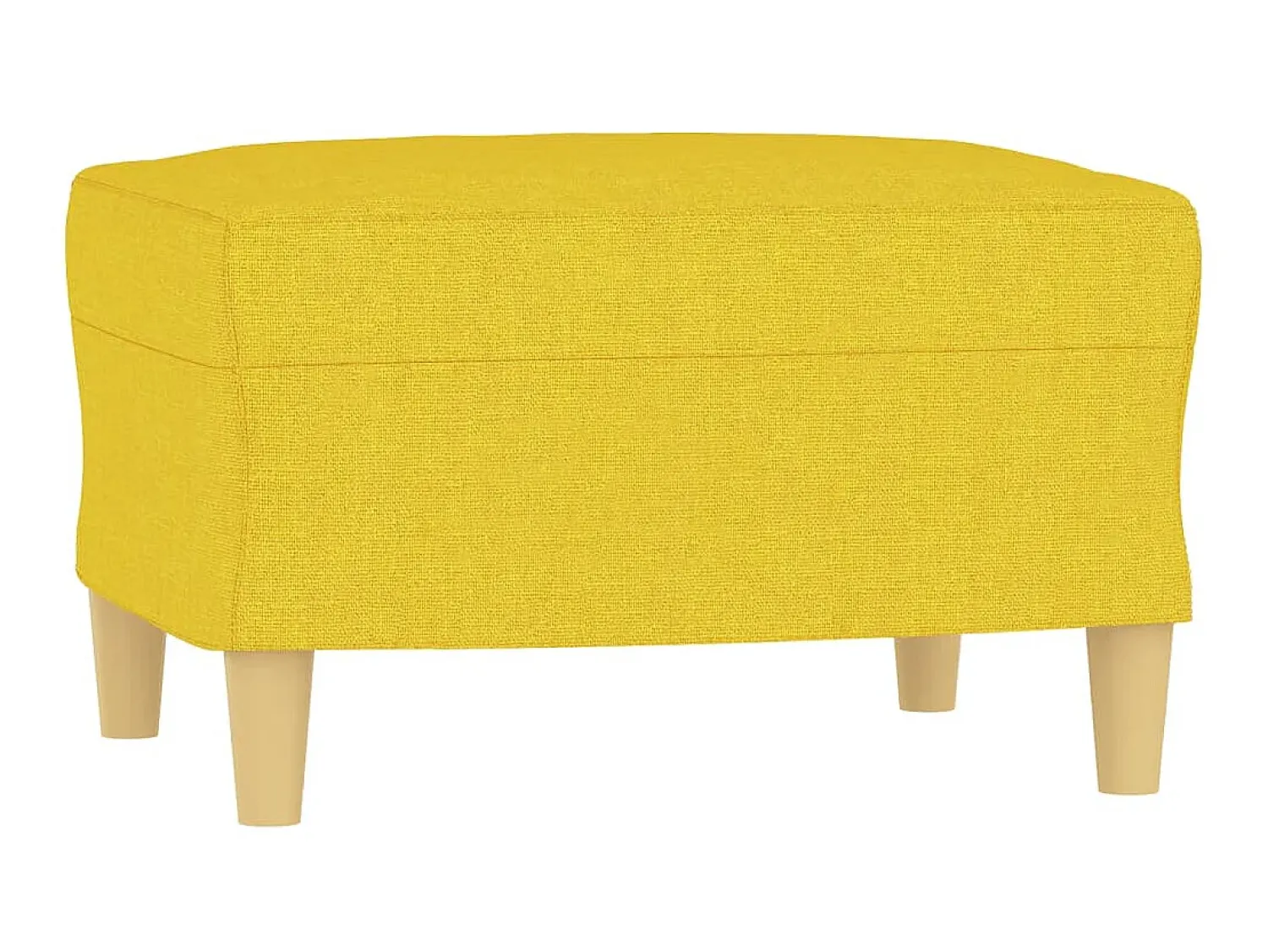 Hot Sofá de 3 lugares com apoio de pés 180 cm tecido -claro PT501493 Amarelo