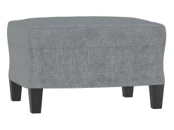 Sofá| Sofá de 3 lugares com apoio de pés 180 cm tecido -claro PT485397 Cinzento