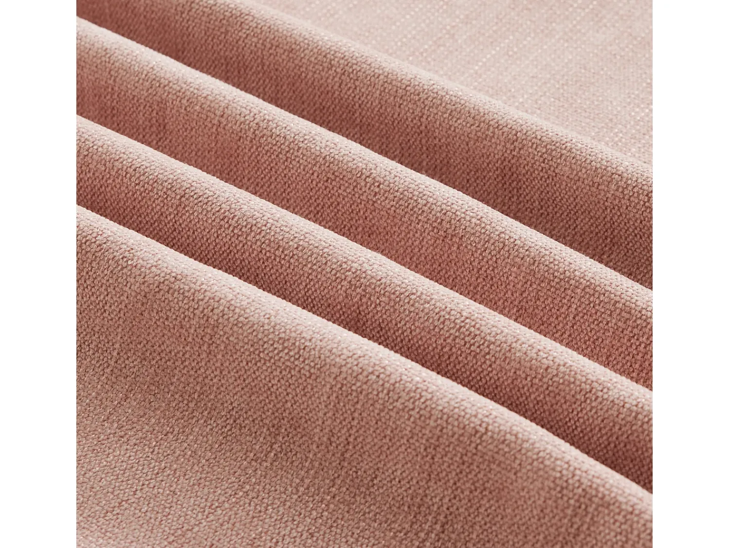 New Hauss Spole Sofá de 2 lugares com apoio lombar e saia plissada removível - Tecido chenille - Rosa